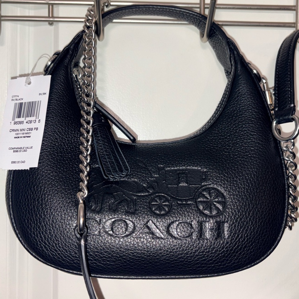 🖤 NWT Coach Mini Carmen Crossbody in Pebble Leather - CT774 - Picture 14 of 14